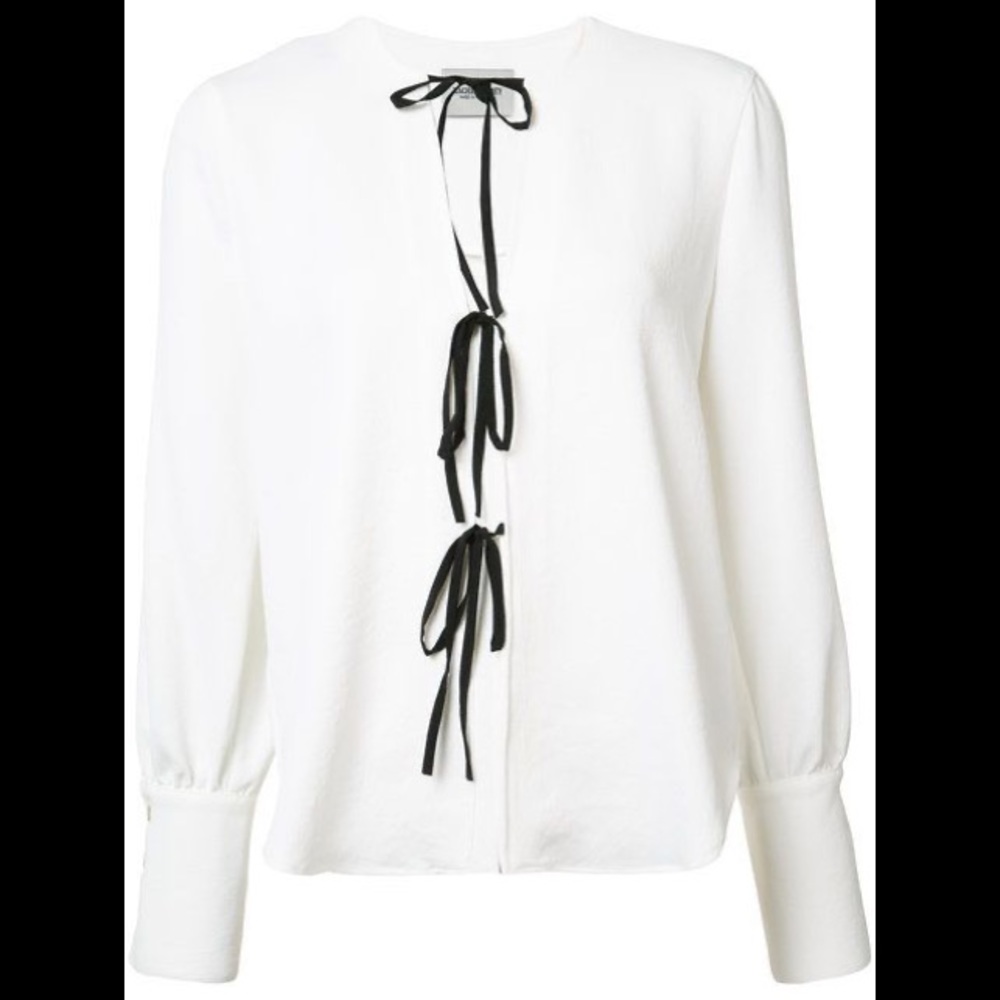 Rachel Comey tie front open sleeved blouse